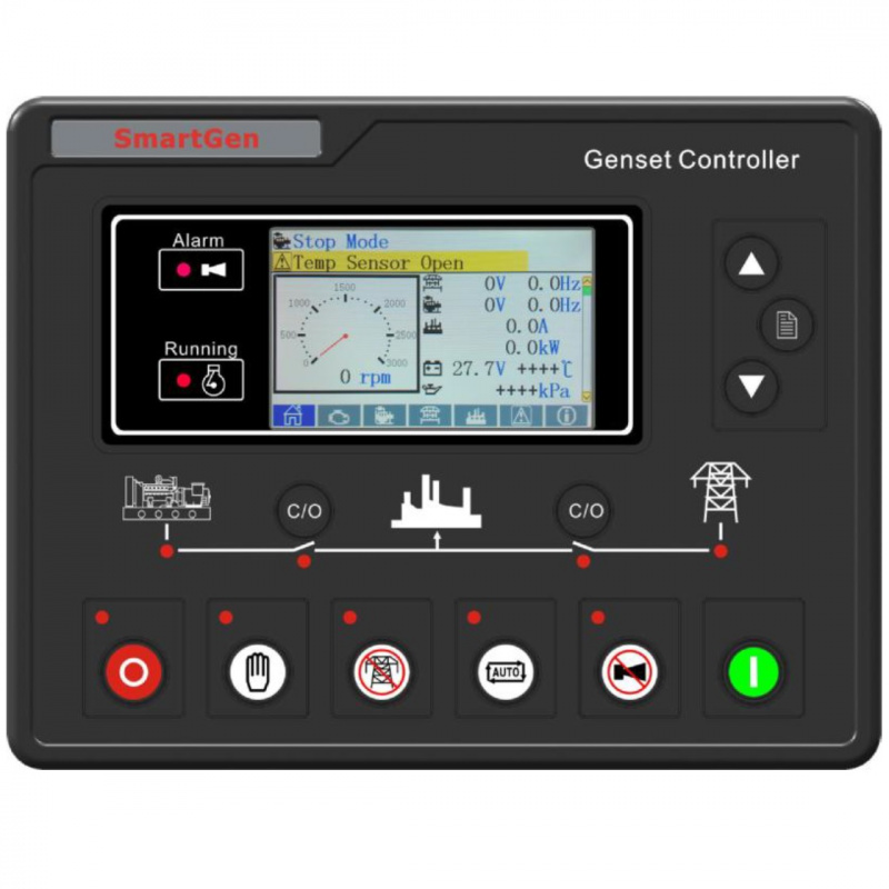 SmartGen HGM7221 Generator controller, TFT-LCD, RS485, SMS, schedule control, AMF