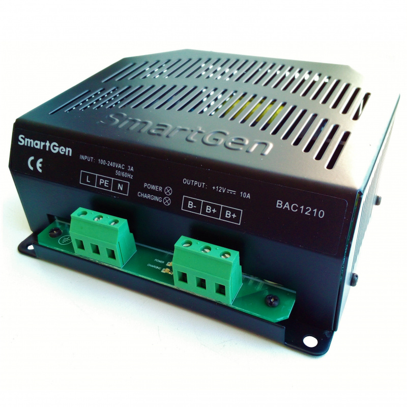 SmartGen BAC1210-12V (12V/10A, 90-280VAC 50/60Hz) Generator Battery Charger