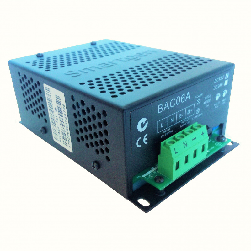 SmartGen BAC06A-12V (12V/6A, 90-280VAC 50/60Hz) Generator Battery Charger
