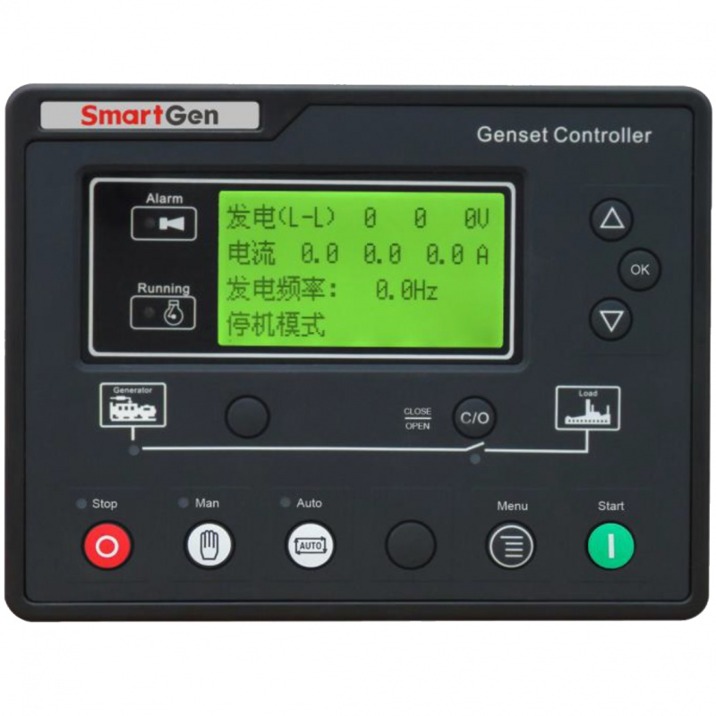 SmartGen HGM6110U Generator controller, LCD display, silicone panel