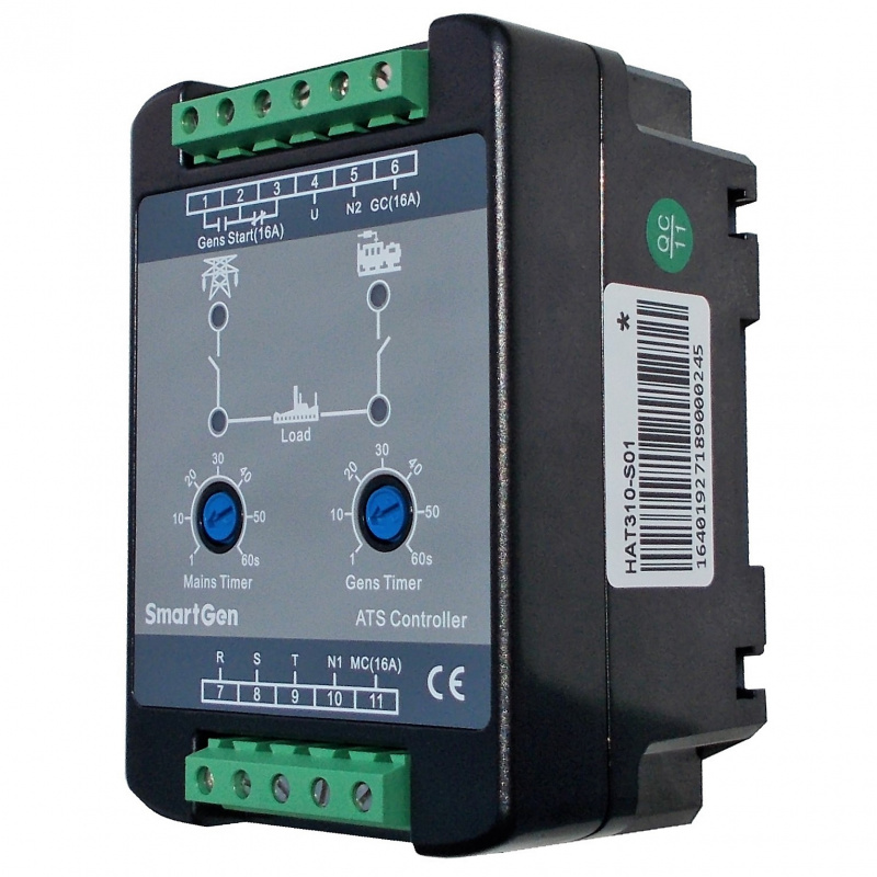 SmartGen HAT310-S01 ATS Controller 120/240VAC, 50-60Hz, 1-3 phase version